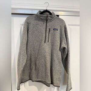 Patagonia Men's Zip-Up Sweater in Heather Gray